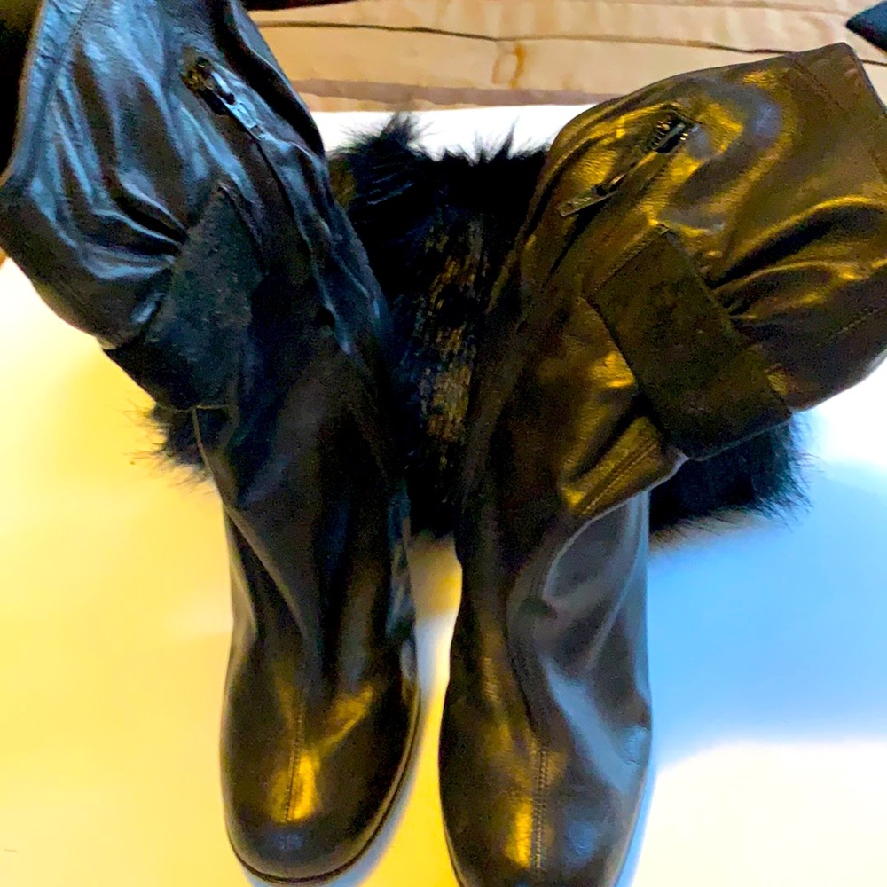 Black Leather Marc Jacobs booties